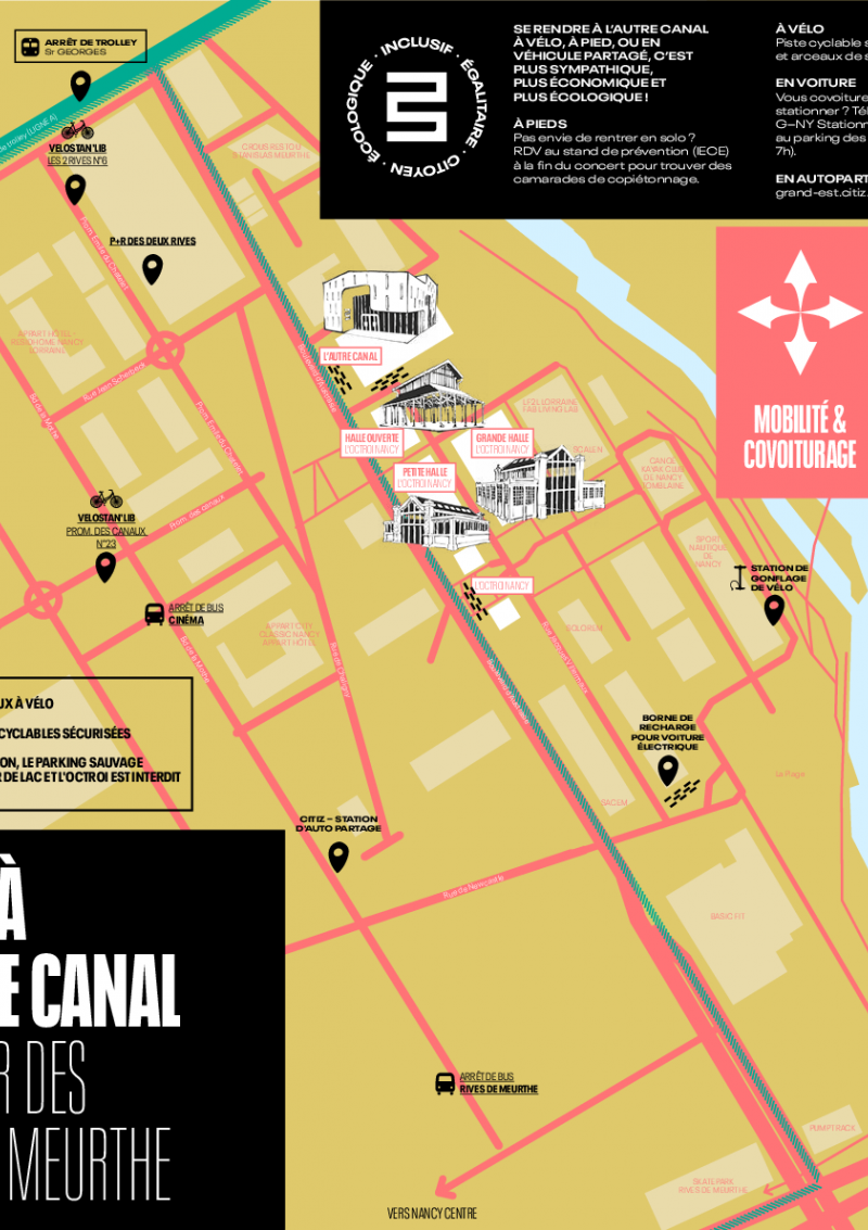 Carte mobilités et transports en commun pour LAC
